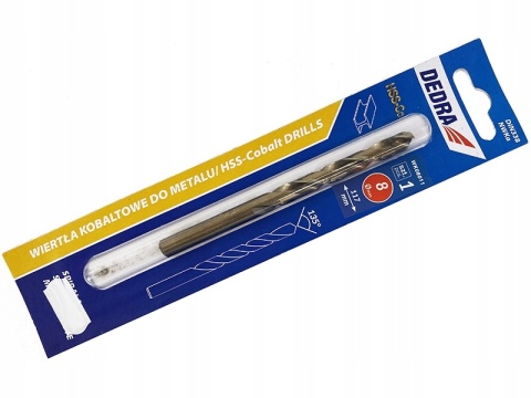 Wiertło do metalu, HSS-Co, 5% Co, 135, 8x117mm, 1szt