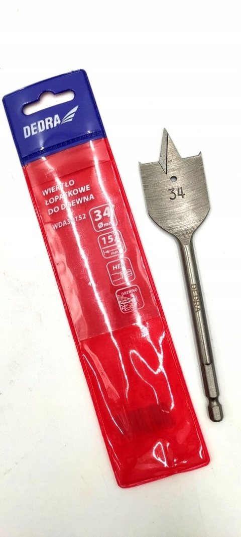 Wiertło łopatkowe do drewna 34x152m