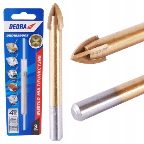 Wiertło multifunkcyjne 4mm, 4 ostrza