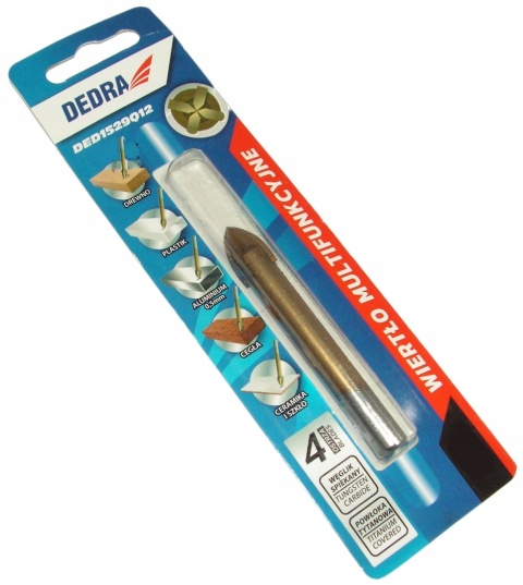 Wiertło multifunkcyjne 4mm, 4 ostrza