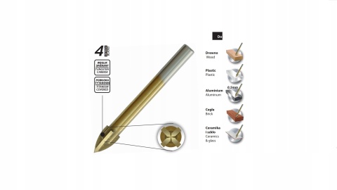 Wiertło multifunkcyjne 7mm, 4 ostrza