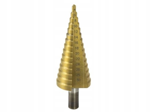 Wiertło stopniowe 4- 30mm, HSS, TiN
