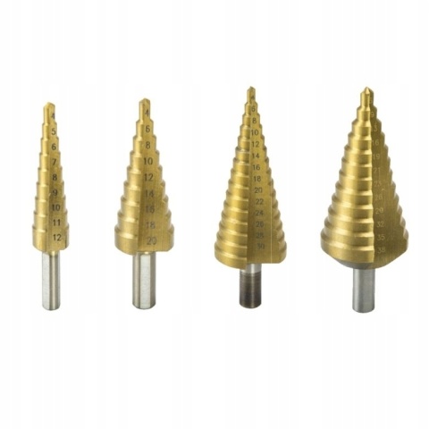 Wiertło stopniowe 4- 30mm, HSS, TiN