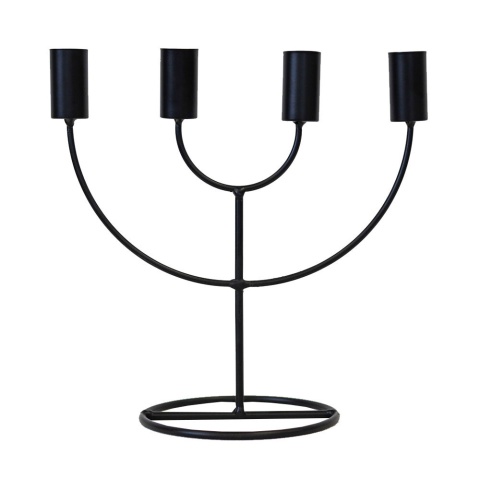CANDLE HOLDER 4 CANDLES BLACK