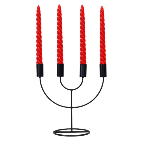 CANDLE HOLDER 4 CANDLES BLACK