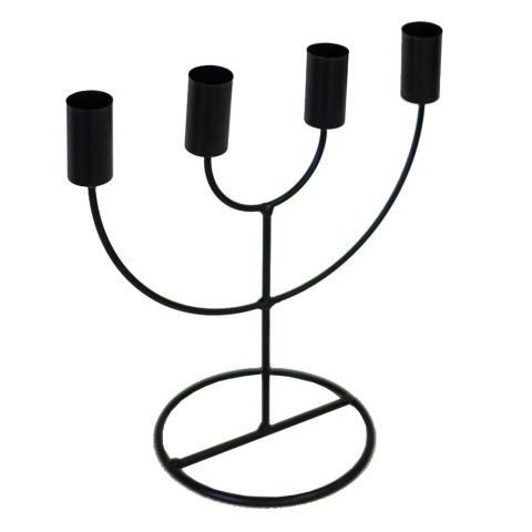 CANDLE HOLDER 4 CANDLES BLACK