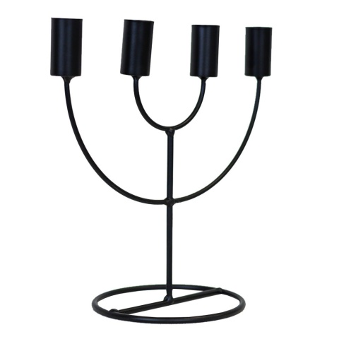 CANDLE HOLDER 4 CANDLES BLACK