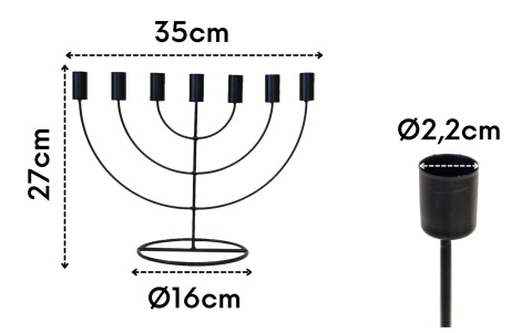 CANDLE HOLDER 4 CANDLES BLACK