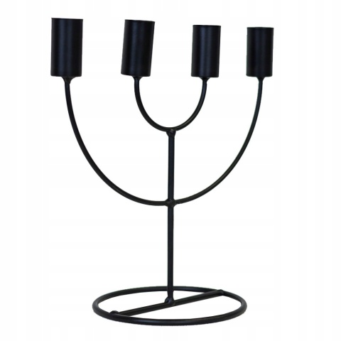 CANDLE HOLDER 4 CANDLES BLACK