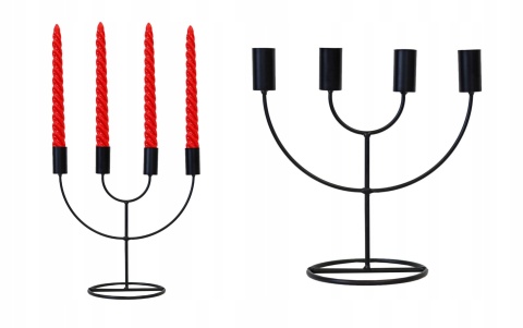 CANDLE HOLDER 4 CANDLES BLACK