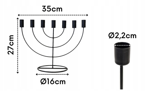 CANDLE HOLDER 4 CANDLES BLACK