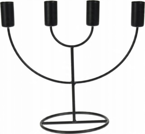 CANDLE HOLDER 4 CANDLES BLACK