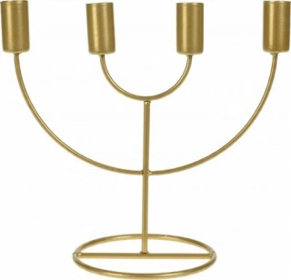 CANDLE HOLDER 4 CANDLES GOLD