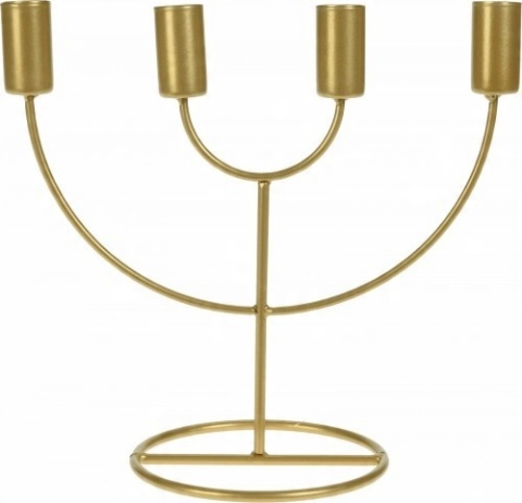 CANDLE HOLDER 4 CANDLES GOLD
