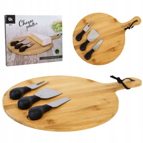 CHEESE SET OF 4PCS BAMBOO