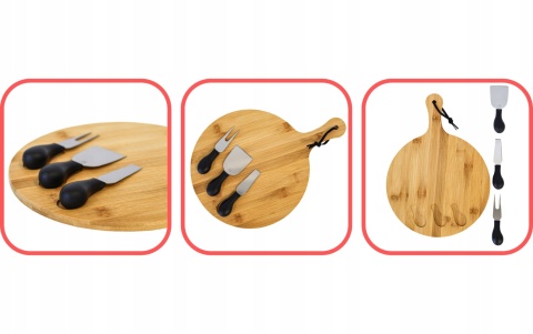 CHEESE SET OF 4PCS BAMBOO