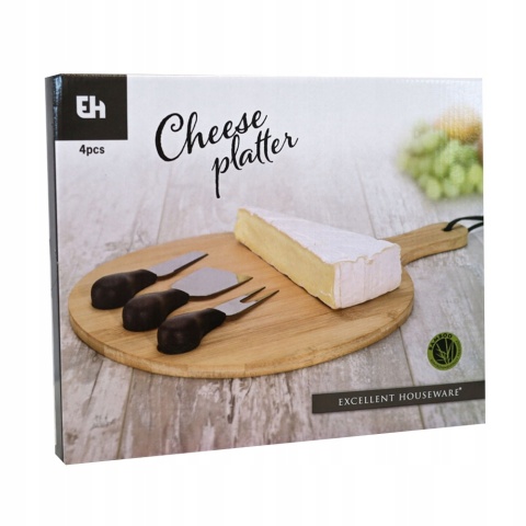 CHEESE SET OF 4PCS BAMBOO