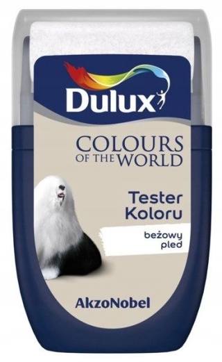 DULUX KOLORY ŚWIATA FARBA TESTER NA WAŁKU Beżowy Pled 30mL