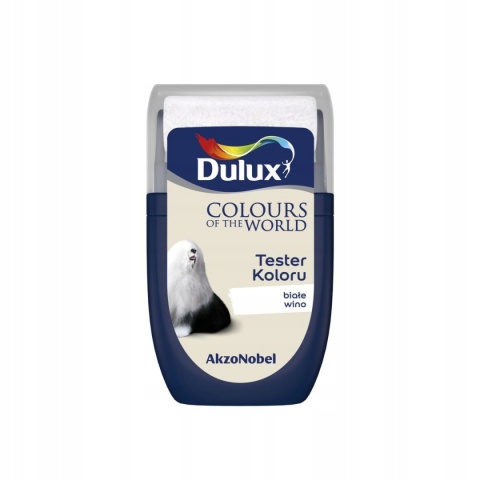 DULUX KOLORY ŚWIATA FARBA TESTER NA WAŁKU Białe Wino 30mL