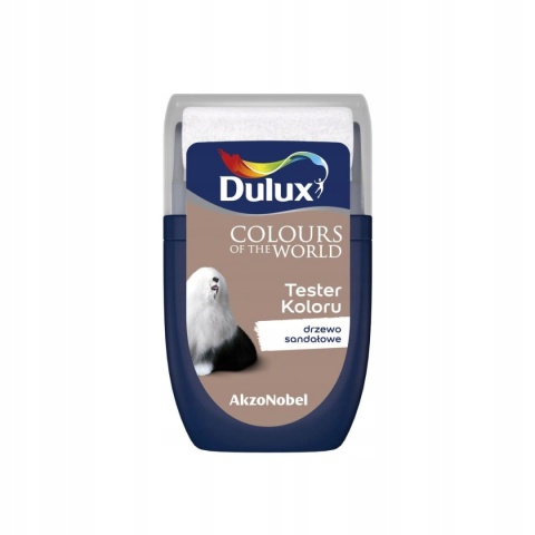 DULUX KOLORY ŚWIATA FARBA TESTER NA WAŁKU Drzewo Sandałowe 30mL