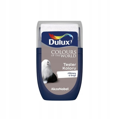 DULUX KOLORY ŚWIATA FARBA TESTER NA WAŁKU Różowy a Brąz 30mL