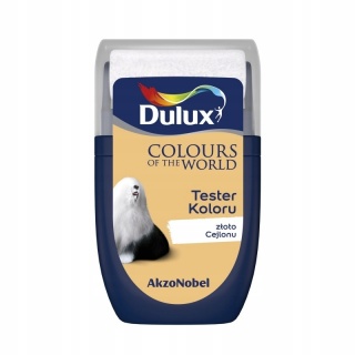 DULUX KOLORY ŚWIATA FARBA TESTER NA WAŁKU Złoto Cejlonu 30mL