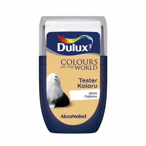 DULUX KOLORY ŚWIATA FARBA TESTER NA WAŁKU Złoto Cejlonu 30mL