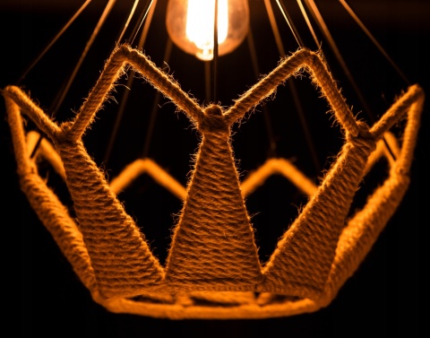 Lampa GEO BOHO sznur juta 22049