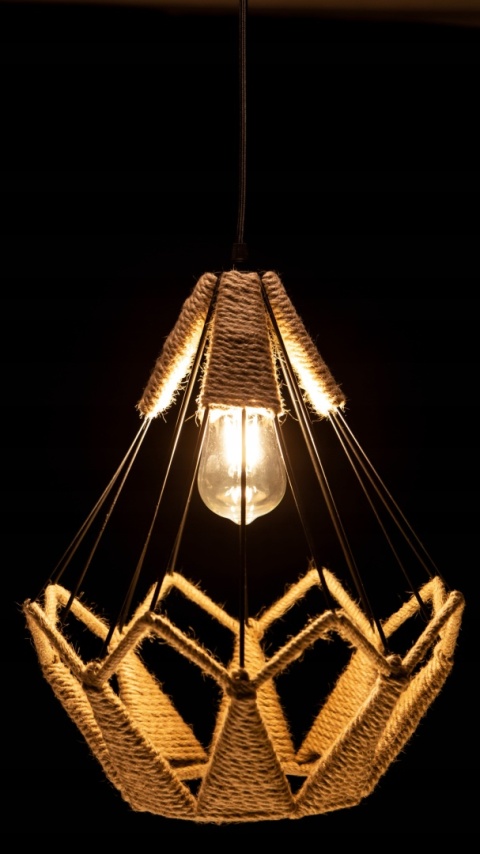 Lampa GEO BOHO sznur juta 22049