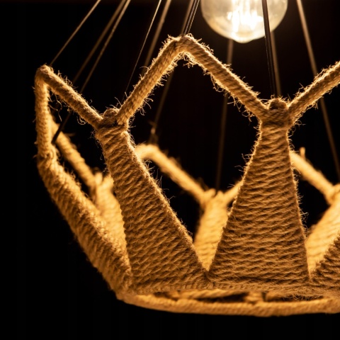 Lampa GEO BOHO sznur juta 22049