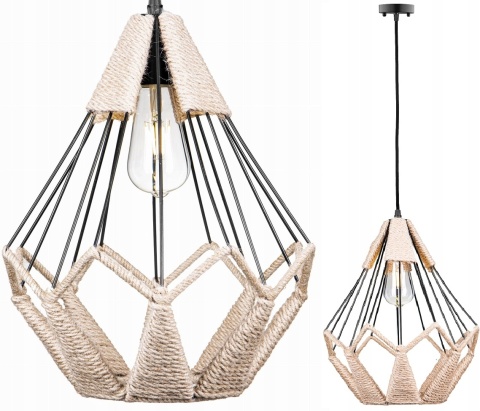 Lampa GEO BOHO sznur juta 22049