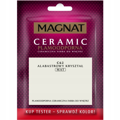 MAGNAT CERAMIC FARBA PLAMOODPORNA TESTER alabastrowy kryształ C62 30ML