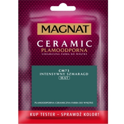MAGNAT CERAMIC FARBA PLAMOODPORNA TESTER intensywny szmaragd C73 30ML