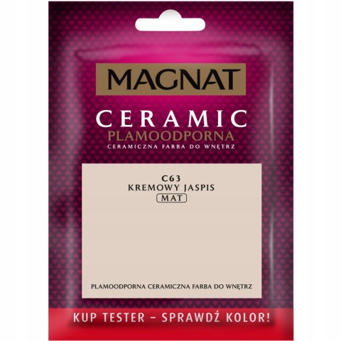 MAGNAT CERAMIC FARBA PLAMOODPORNA TESTER kremowy jaspis C63 30ML