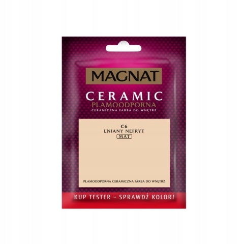 MAGNAT CERAMIC FARBA PLAMOODPORNA TESTER lniany nefryt C6 30ML