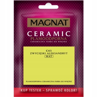 MAGNAT CERAMIC FARBA PLAMOODPORNA TESTER zwycięski aleksandryt C43 30ML
