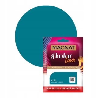 MAGNAT KOLOROWE LOVE farba plamoodporna TESTER KL26 morski turku 25ML