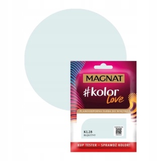 MAGNAT KOLOROWE LOVE farba plamoodporna TESTER KL28 błękitny 25ML