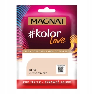 MAGNAT KOLOROWE LOVE farba plamoodporna TESTER KL37 klasyczn beż 25ML