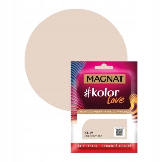 MAGNAT KOLOROWE LOVE farba plamoodporna TESTER KL39 chłodny beż 25ML