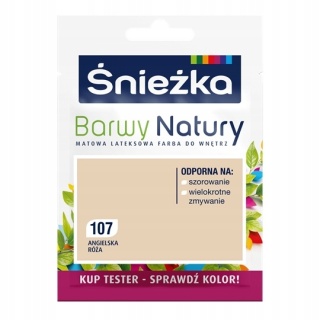 ŚNIEŻKA Barwy Natury Farba Lateksowa TESTER angielsk róża 107 25ML