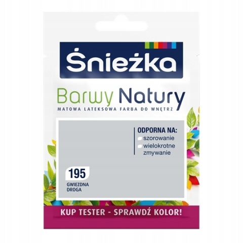 ŚNIEŻKA Barwy Natury Farba Lateksowa TESTER gwiezd droga 195 25ML
