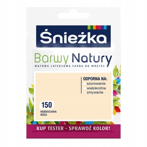 ŚNIEŻKA Barwy Natury Farba Lateksowa TESTER herbacia róża 150 25ML