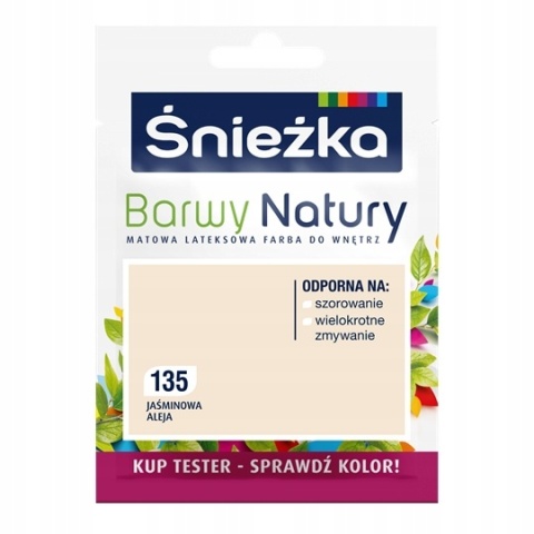 ŚNIEŻKA Barwy Natury Farba Lateksowa TESTER jaśmino aleja 135 25ML