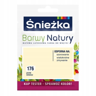ŚNIEŻKA Barwy Natury Farba Lateksowa TESTER jasne żonkile 176 25ML