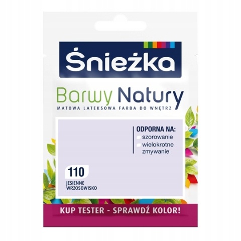 ŚNIEŻKA Barwy Natury Farba Lateksowa TESTER jesienn wrzos 110 25ML