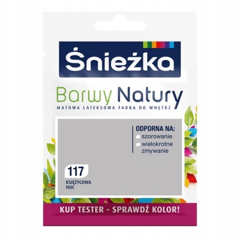 ŚNIEŻKA Barwy Natury Farba Lateksowa TESTER księżycow noc 117 25ML