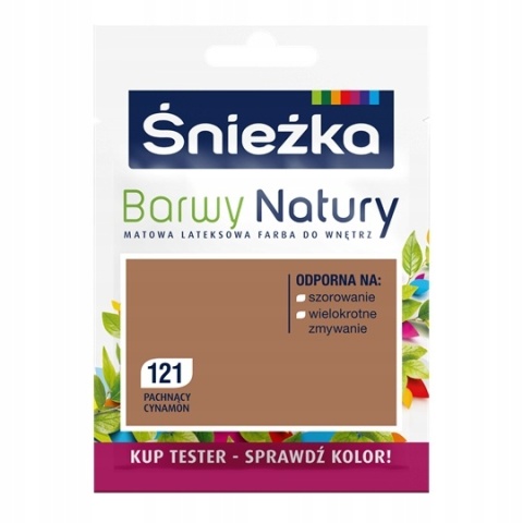 ŚNIEŻKA Barwy Natury Farba Lateksowa TESTER pachnący cyna 121 25ML