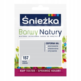ŚNIEŻKA Barwy Natury Farba Lateksowa TESTER pejzaż zimowy 157 25ML