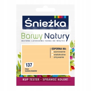 ŚNIEŻKA Barwy Natury Farba Lateksowa TESTER pole słoneczn 137 25ML